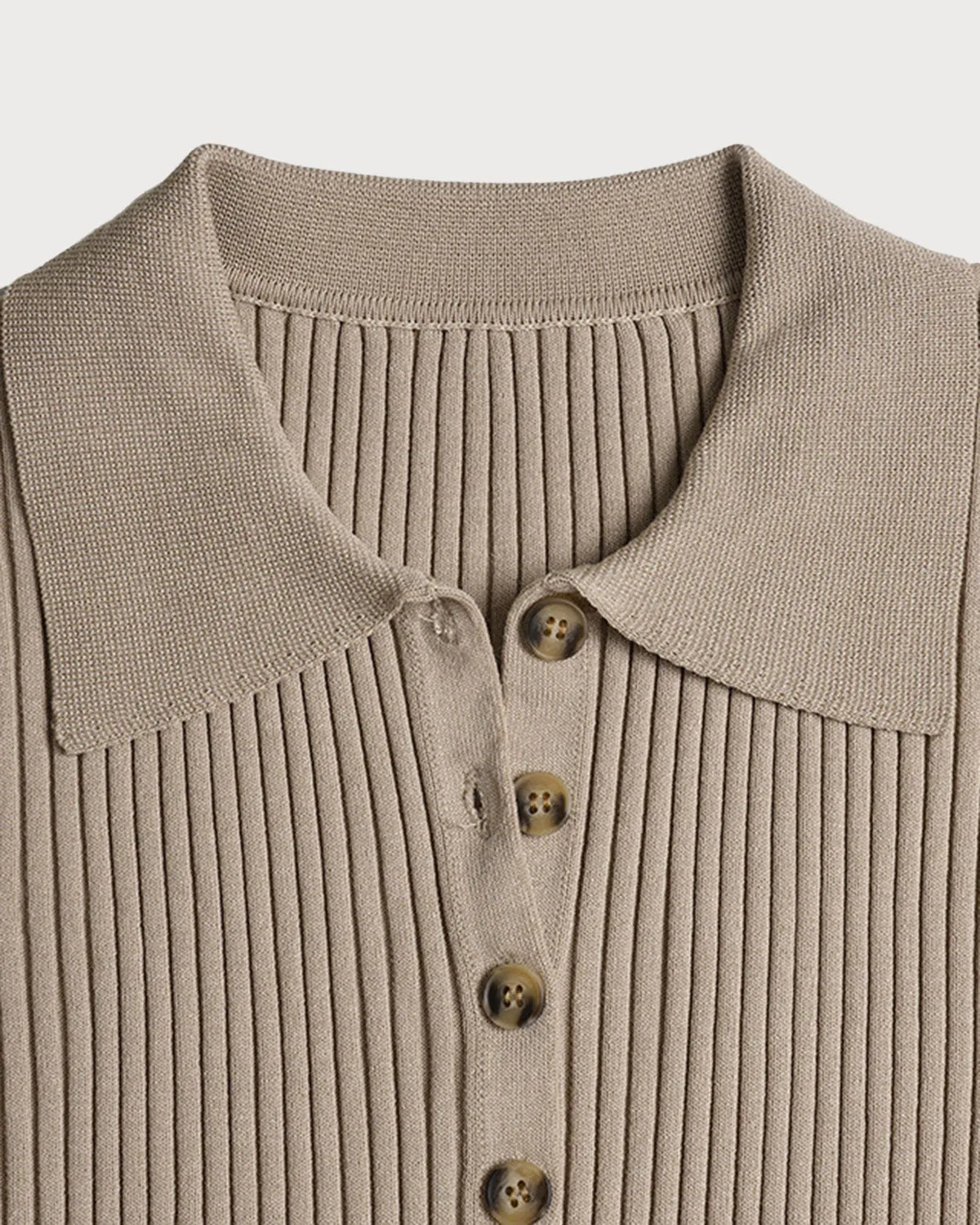 Camel Single Breasted Slim Knit Cardigan sold by rihoas product image thumbnail 3