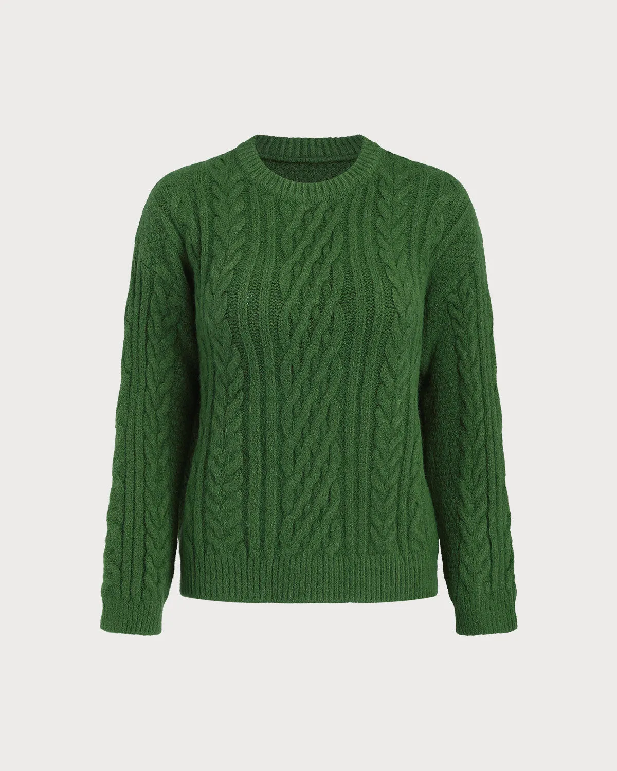 Green Textured Loose Sweater sold by rihoas