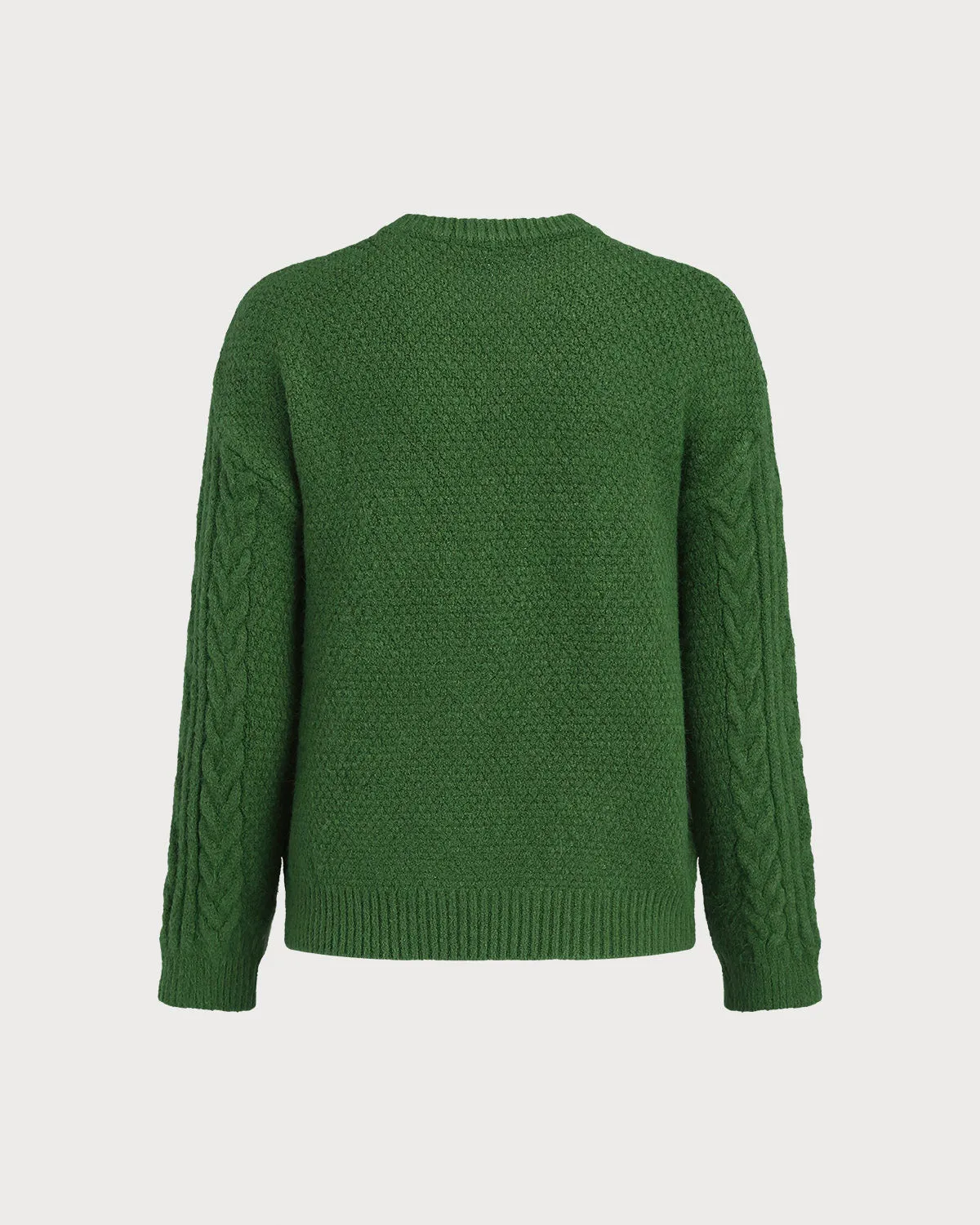Green Textured Loose Sweater sold by rihoas product image thumbnail 2