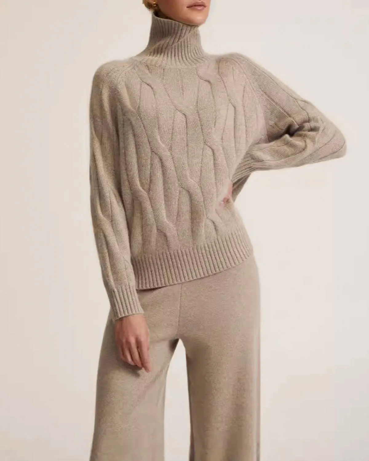 Camel Turtle Loose Sweater sold by rihoas product image thumbnail 2