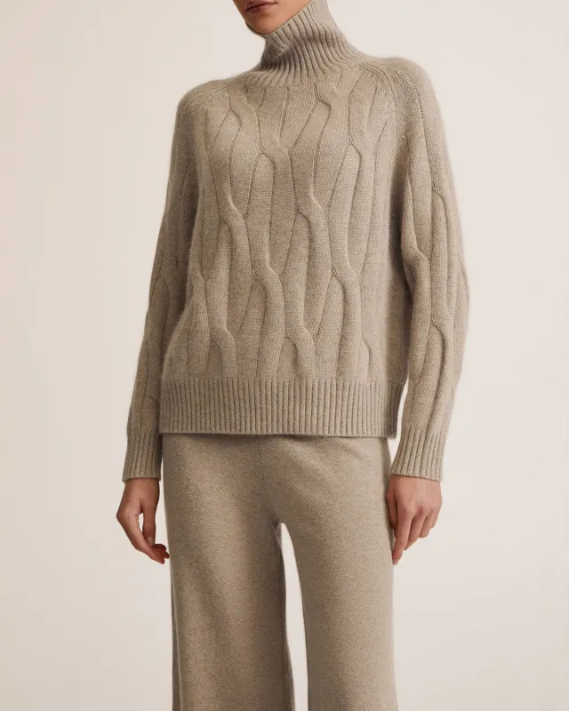 Camel Turtle Loose Sweater sold by rihoas