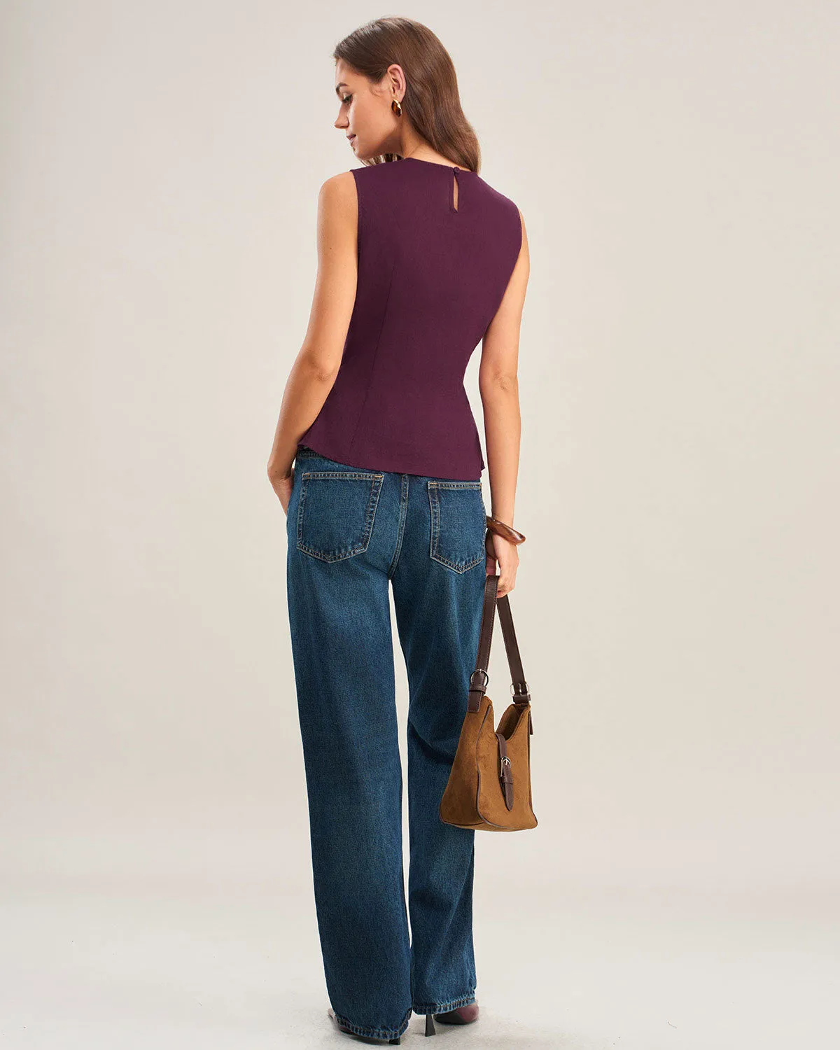 Purple Ruched Tank Top sold by rihoas product image thumbnail 4