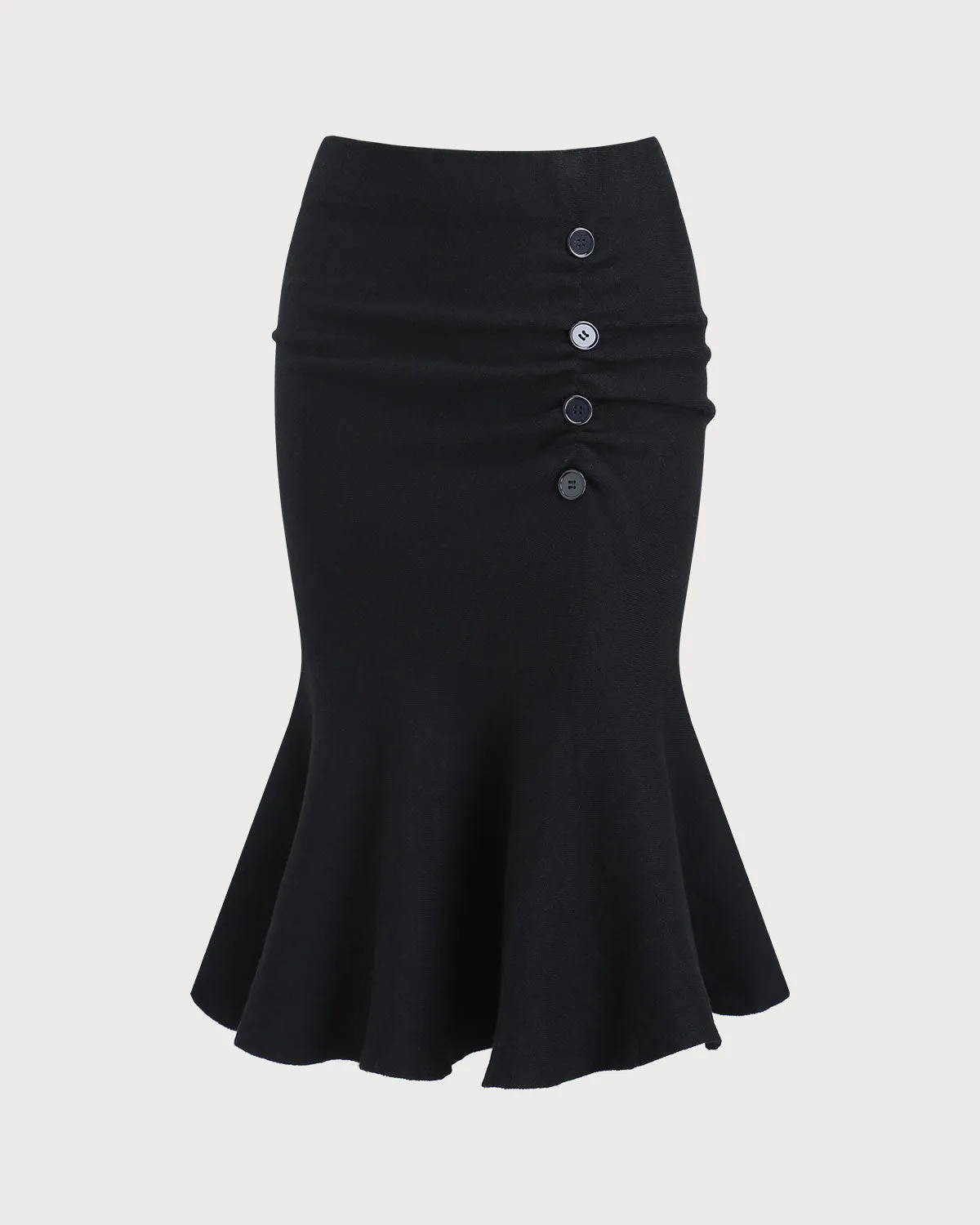 Black Mermaid Midi Skirt sold by rihoas