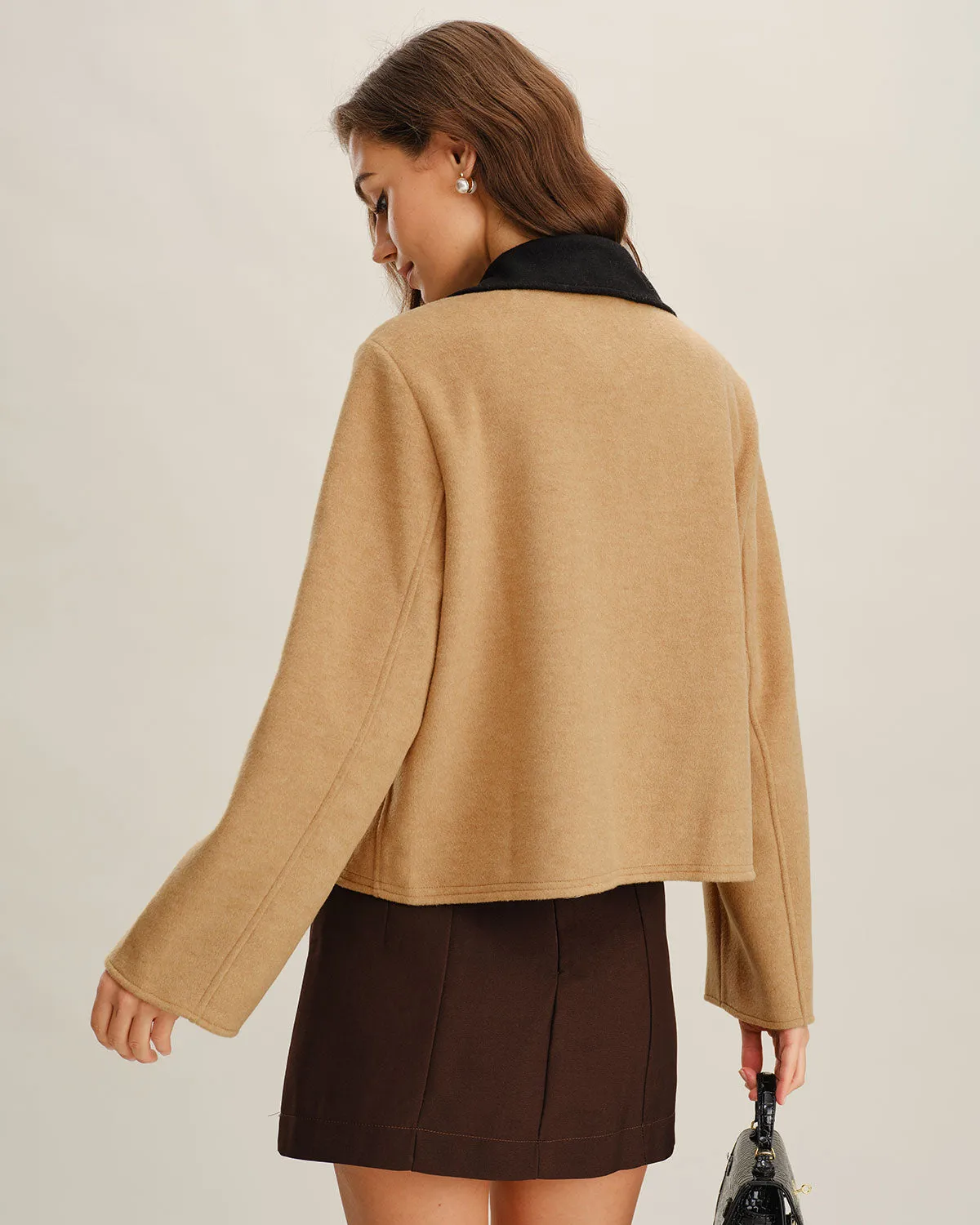 Khaki Contrasting Pocket Jacket sold by rihoas product image thumbnail 4