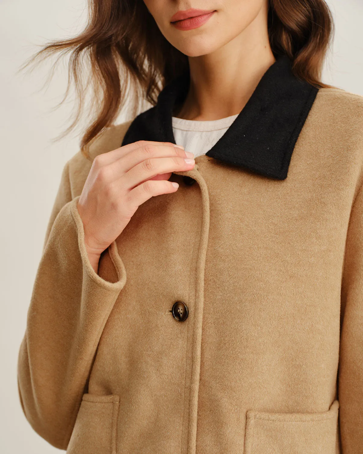 Khaki Contrasting Pocket Jacket sold by rihoas product image thumbnail 2