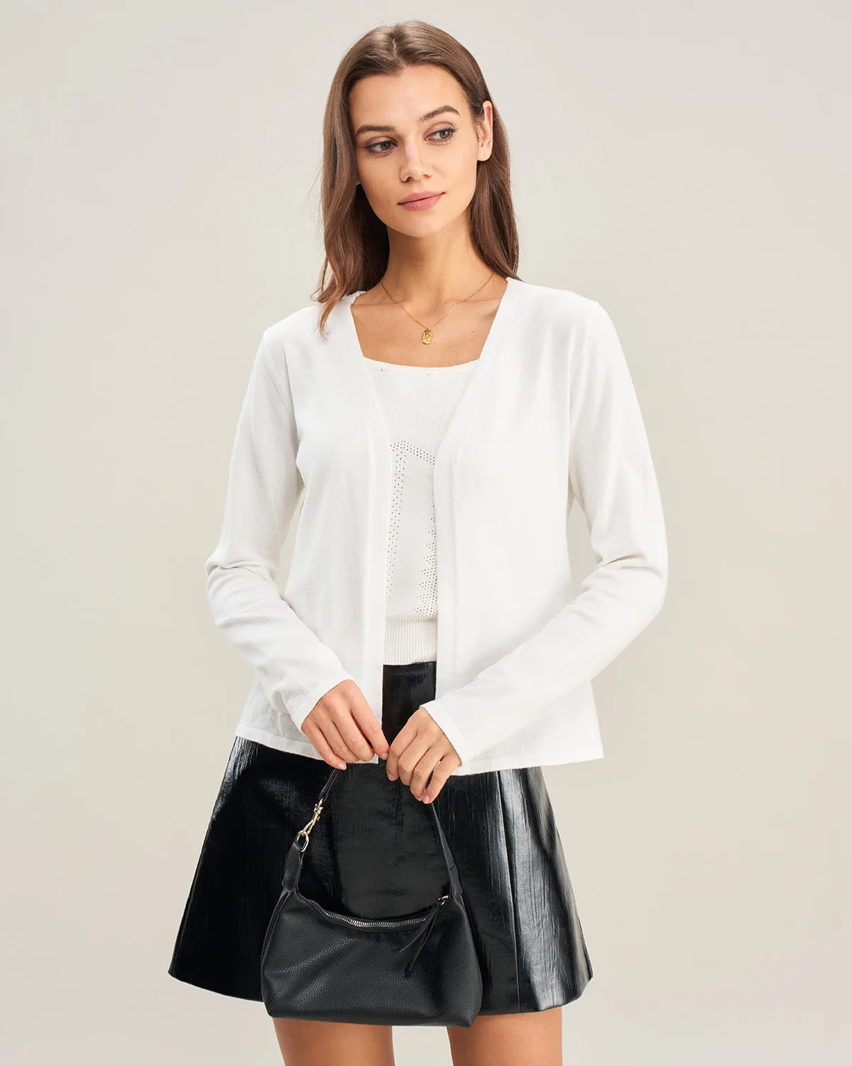 Black Faux Leather Mini Skirt sold by rihoas product image thumbnail 3