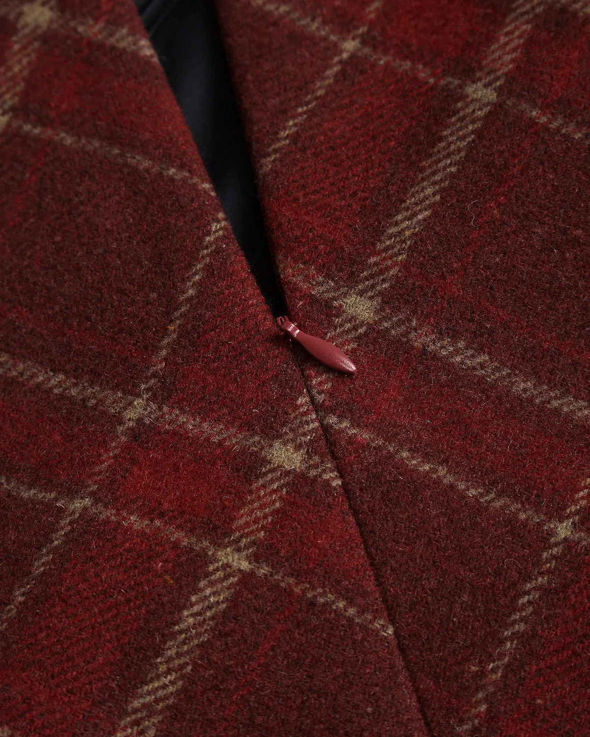 Red Plaid A-Line Mini Skirt sold by rihoas product image thumbnail 3