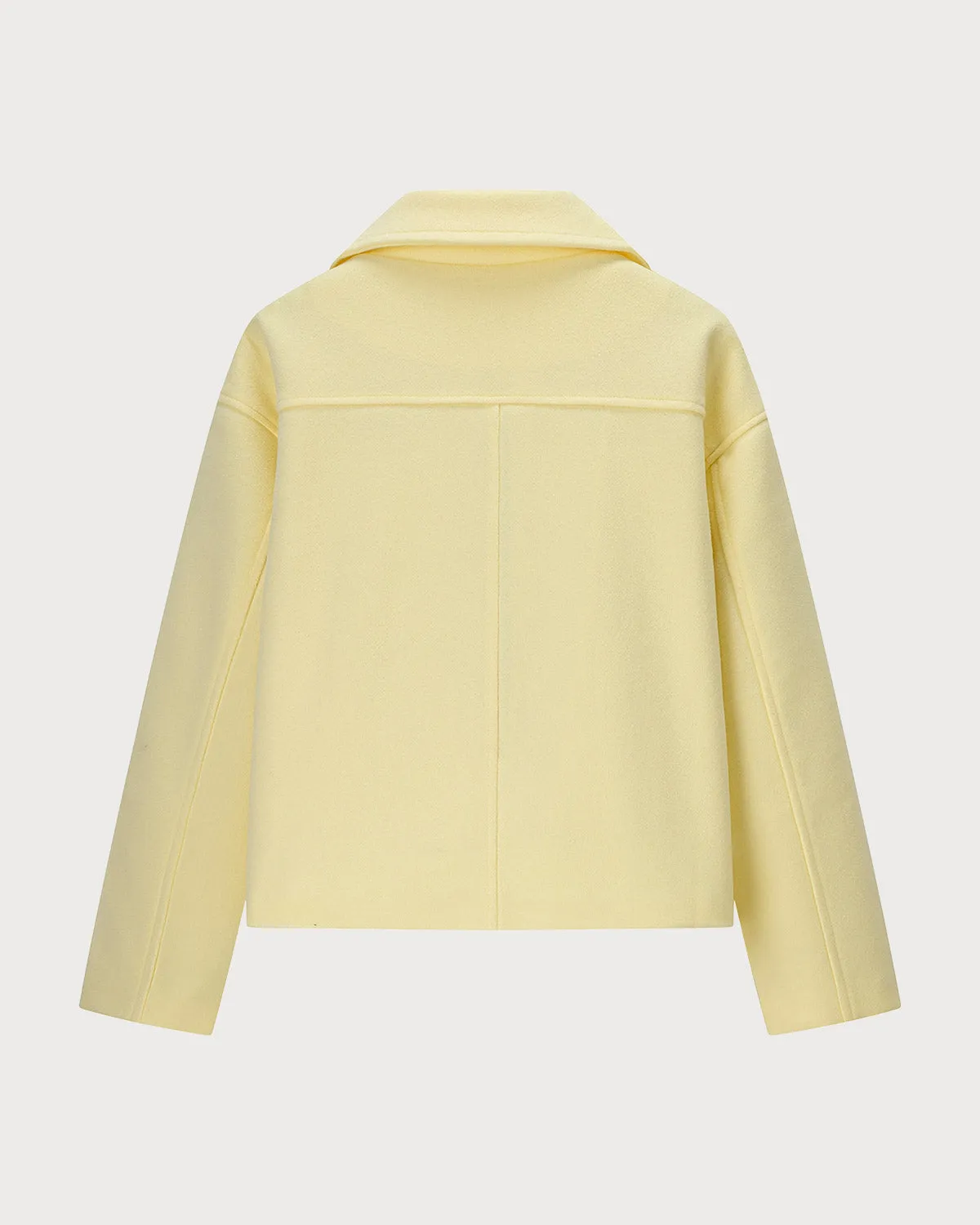Yellow Double Breasted Pockets Jacket sold by rihoas product image thumbnail 5