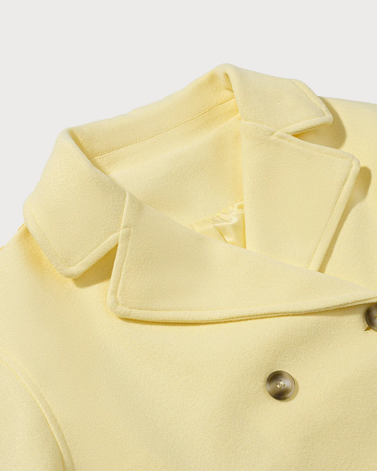 Yellow Double Breasted Pockets Jacket sold by rihoas product image thumbnail 4