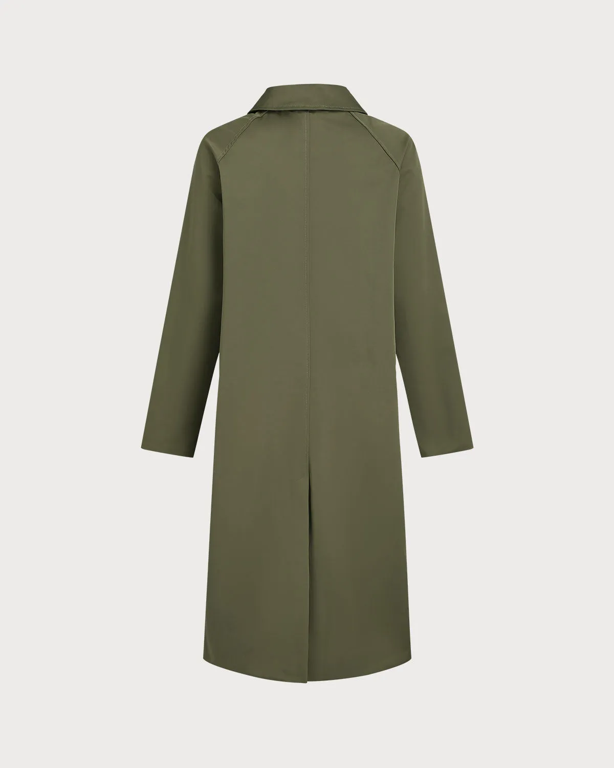 Green Contrasting Trench Coat sold by rihoas product image thumbnail 4