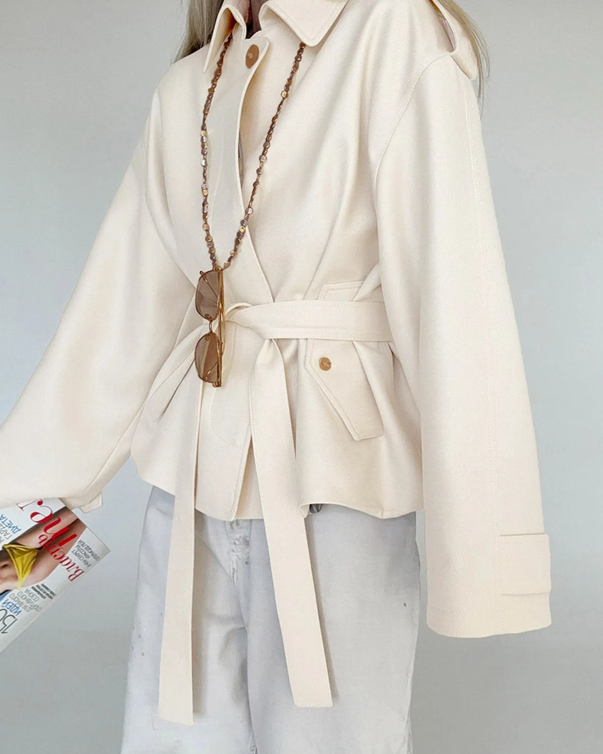 Apricot Single Breasted Jacket sold by rihoas