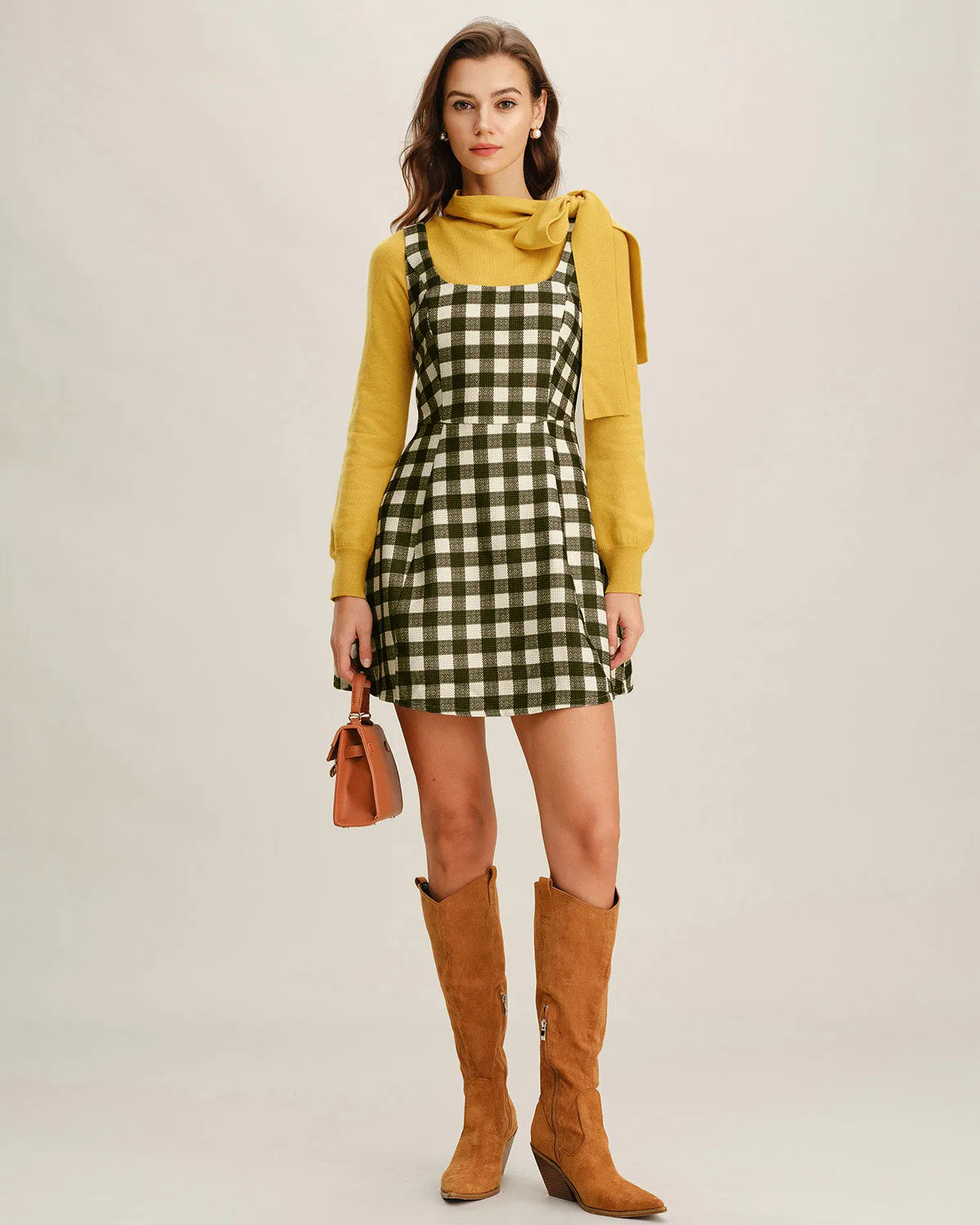 Yellow Tie Neck Slim Sweater sold by rihoas product image thumbnail 5