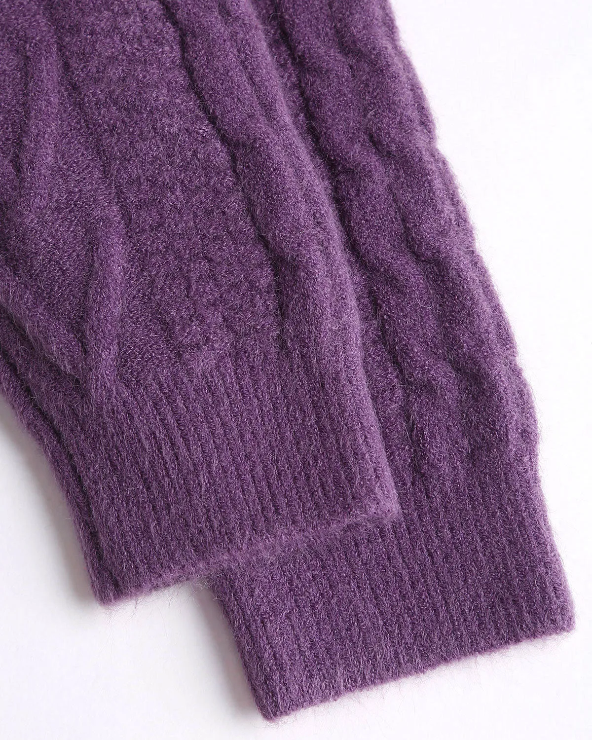 Purple Round Neck Loose Sweater sold by rihoas product image thumbnail 3