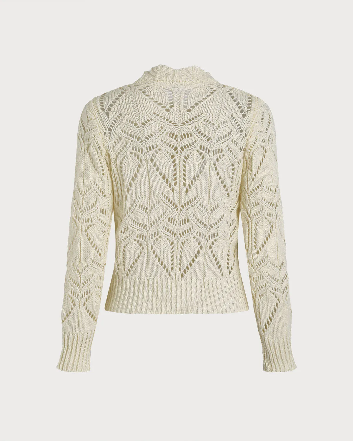 Apricot Cut Out Knit Cardigan sold by rihoas product image thumbnail 4