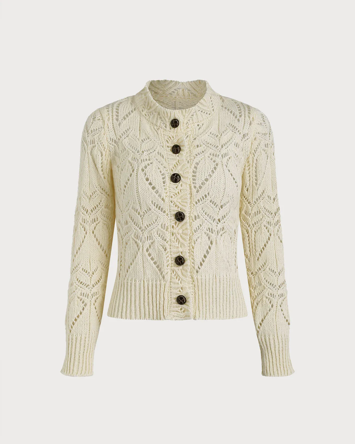 Apricot Cut Out Knit Cardigan sold by rihoas