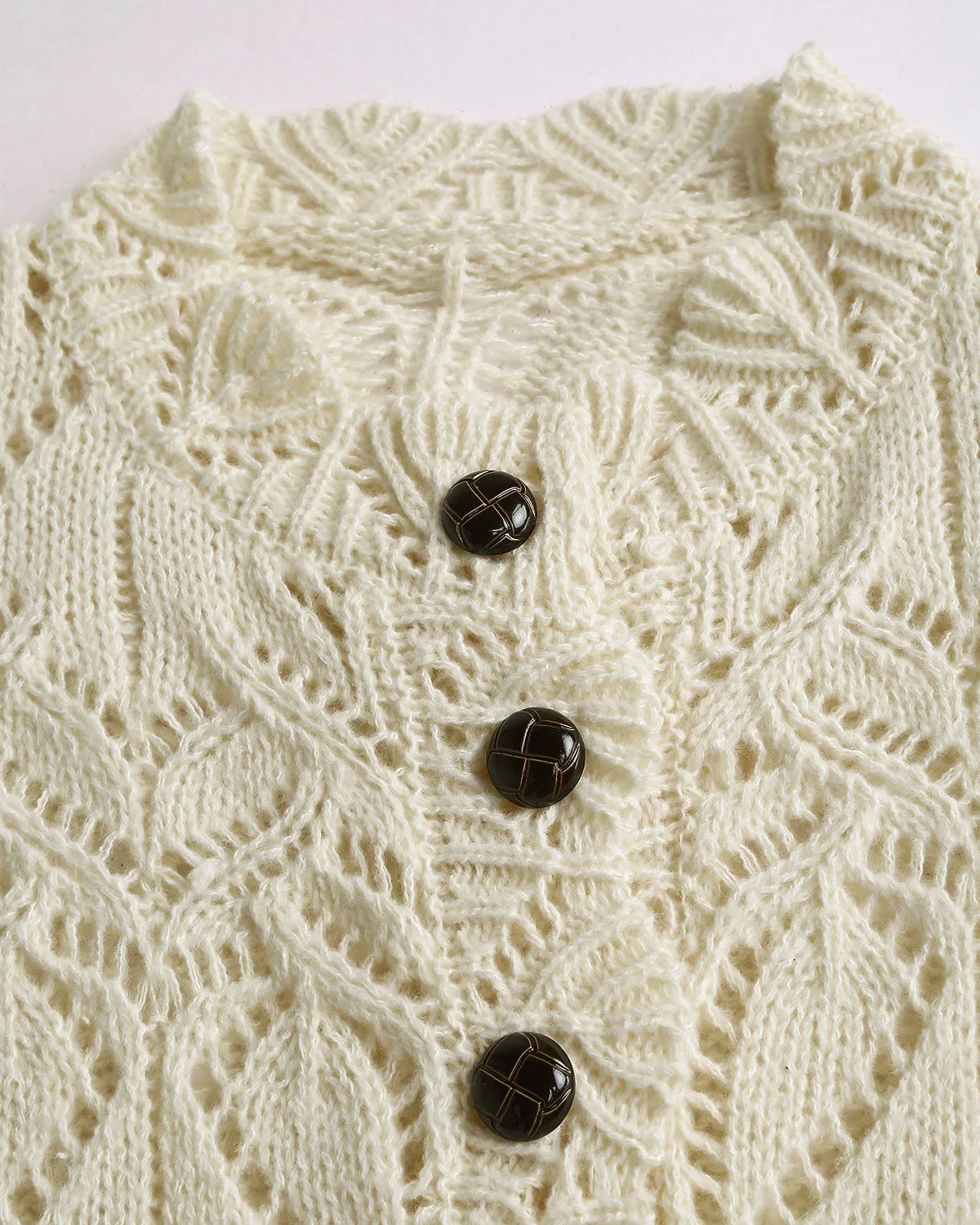 Apricot Cut Out Knit Cardigan sold by rihoas product image thumbnail 2