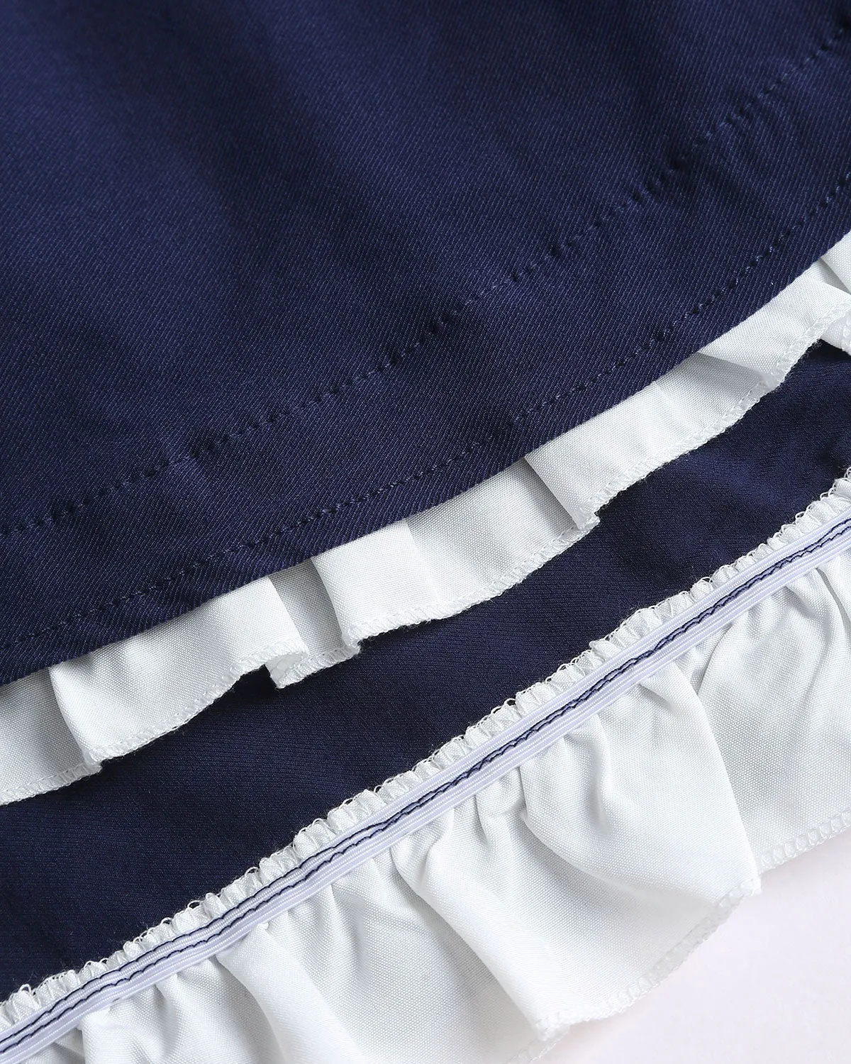 Blue Contrasting Slip Mini Dress sold by rihoas product image thumbnail 4