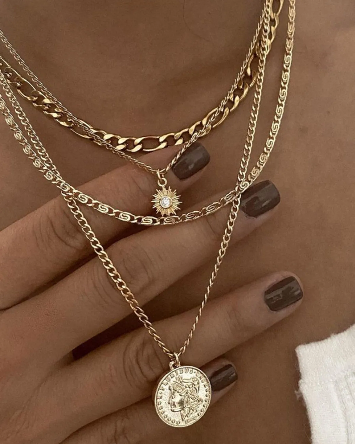 Women's Gold Necklace sold by rihoas product image thumbnail 3