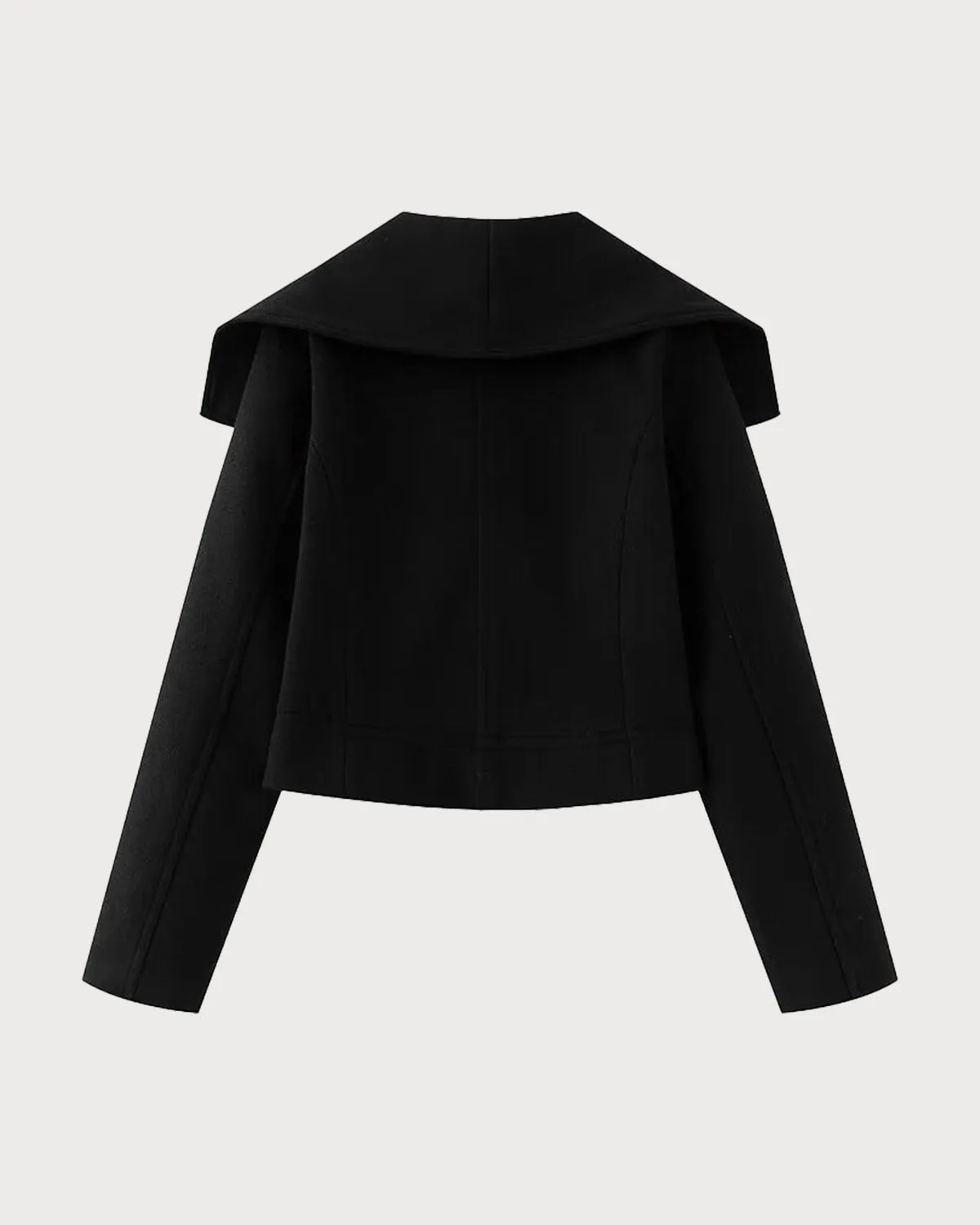 Black Double Breasted Loose Jacket sold by rihoas product image thumbnail 2