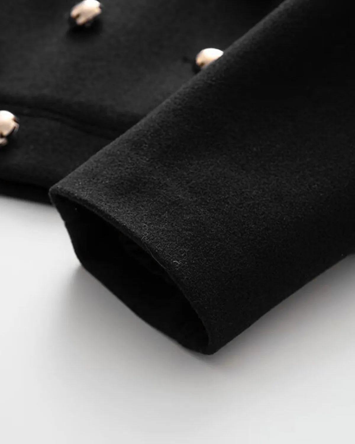 Black Double Breasted Loose Jacket sold by rihoas product image thumbnail 4