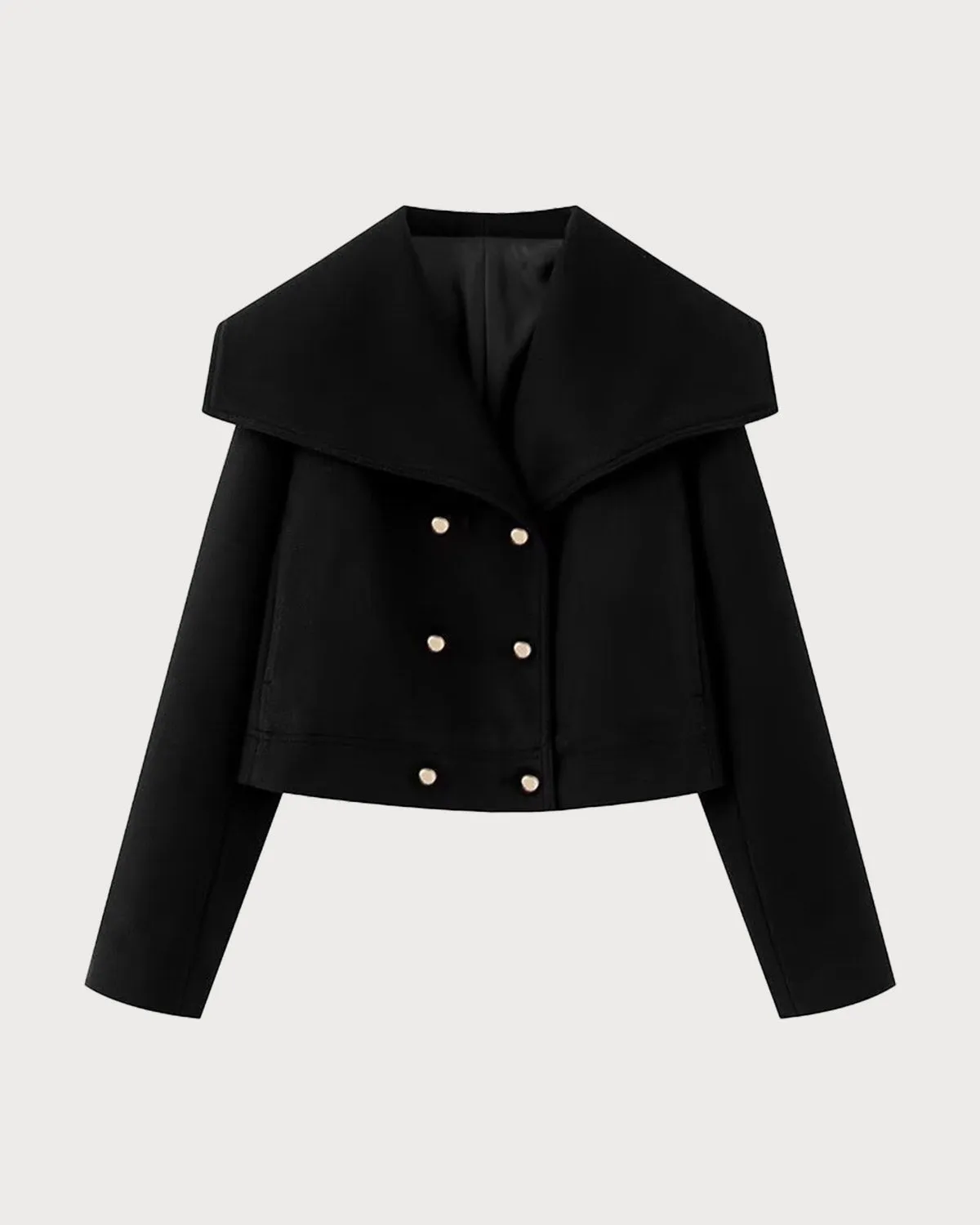 Black Double Breasted Loose Jacket sold by rihoas