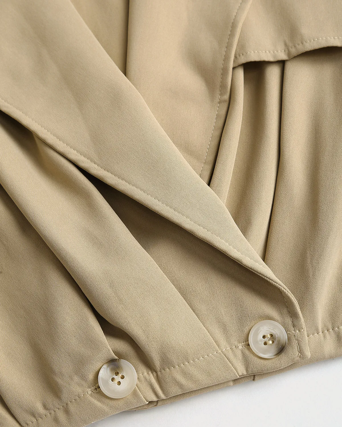 Khaki Single Breasted Loose Jacket sold by rihoas product image thumbnail 3