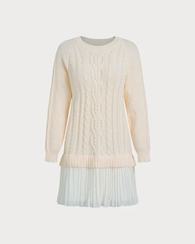 Apricot A-Line Sweater Dress sold by rihoas