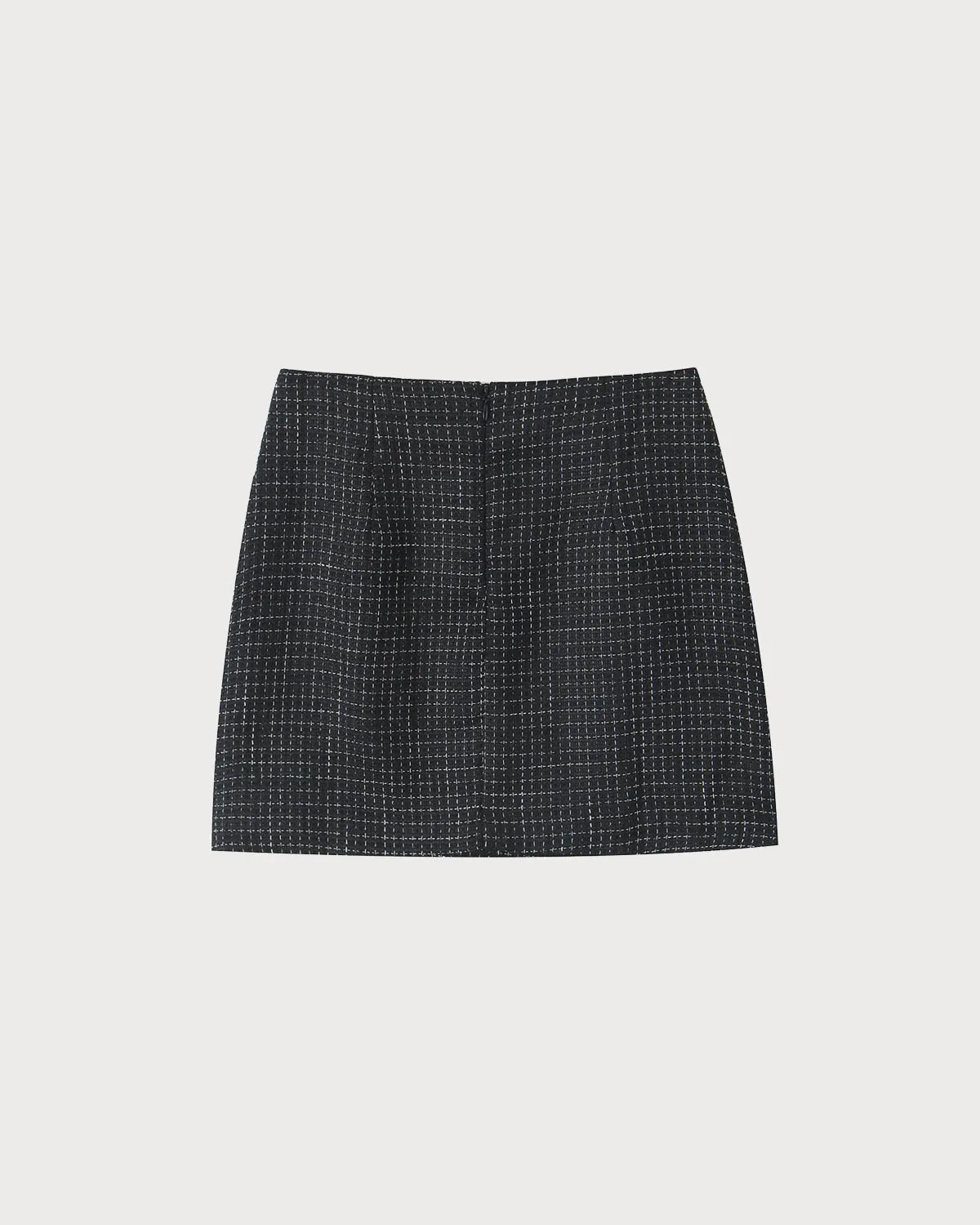 Black Plaid A-Line Mini Skirt sold by rihoas product image thumbnail 4