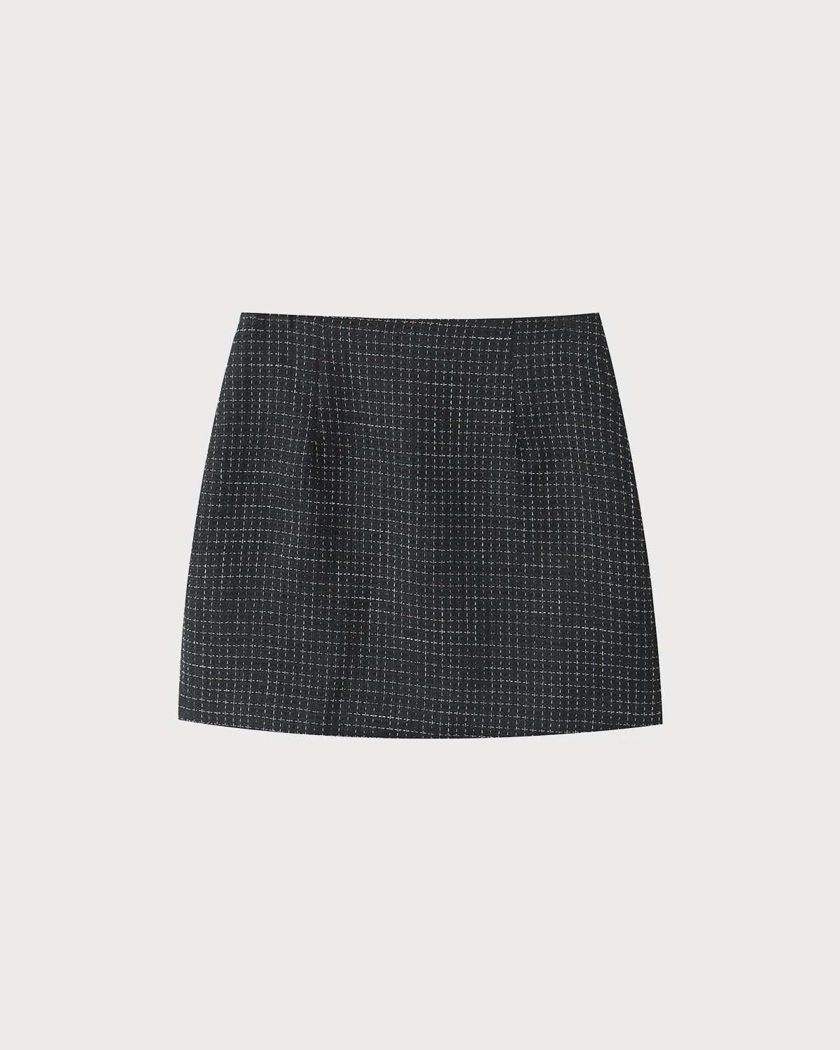 Black Plaid A-Line Mini Skirt sold by rihoas
