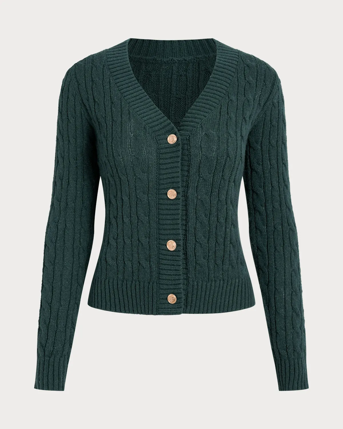 Green Single Breasted Knit Cardigan sold by rihoas