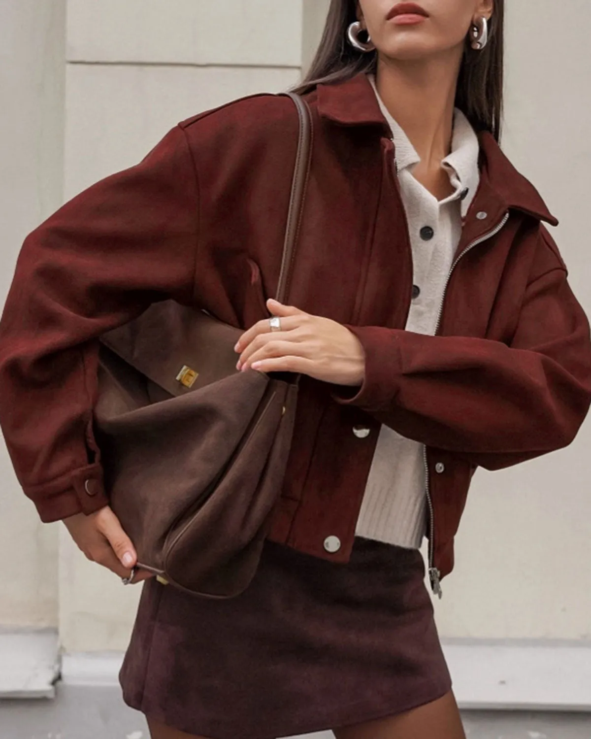Wine Red Pocket Jacket sold by rihoas product image thumbnail 4