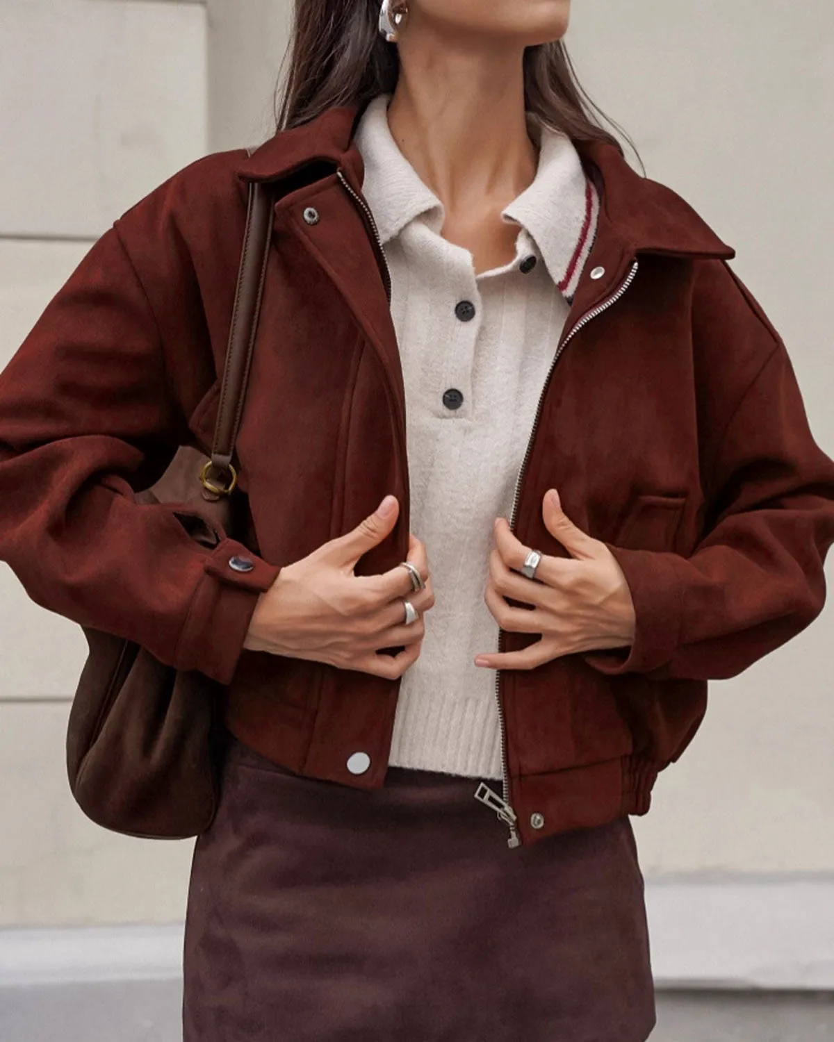 Wine Red Pocket Jacket sold by rihoas