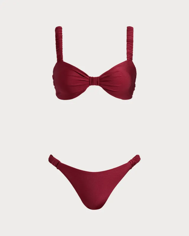 Red Bralette Bikini Sets sold by rihoas