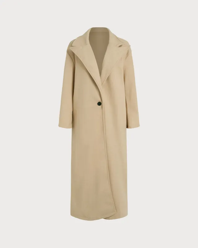 Camel Single Button Trench Coat sold by rihoas