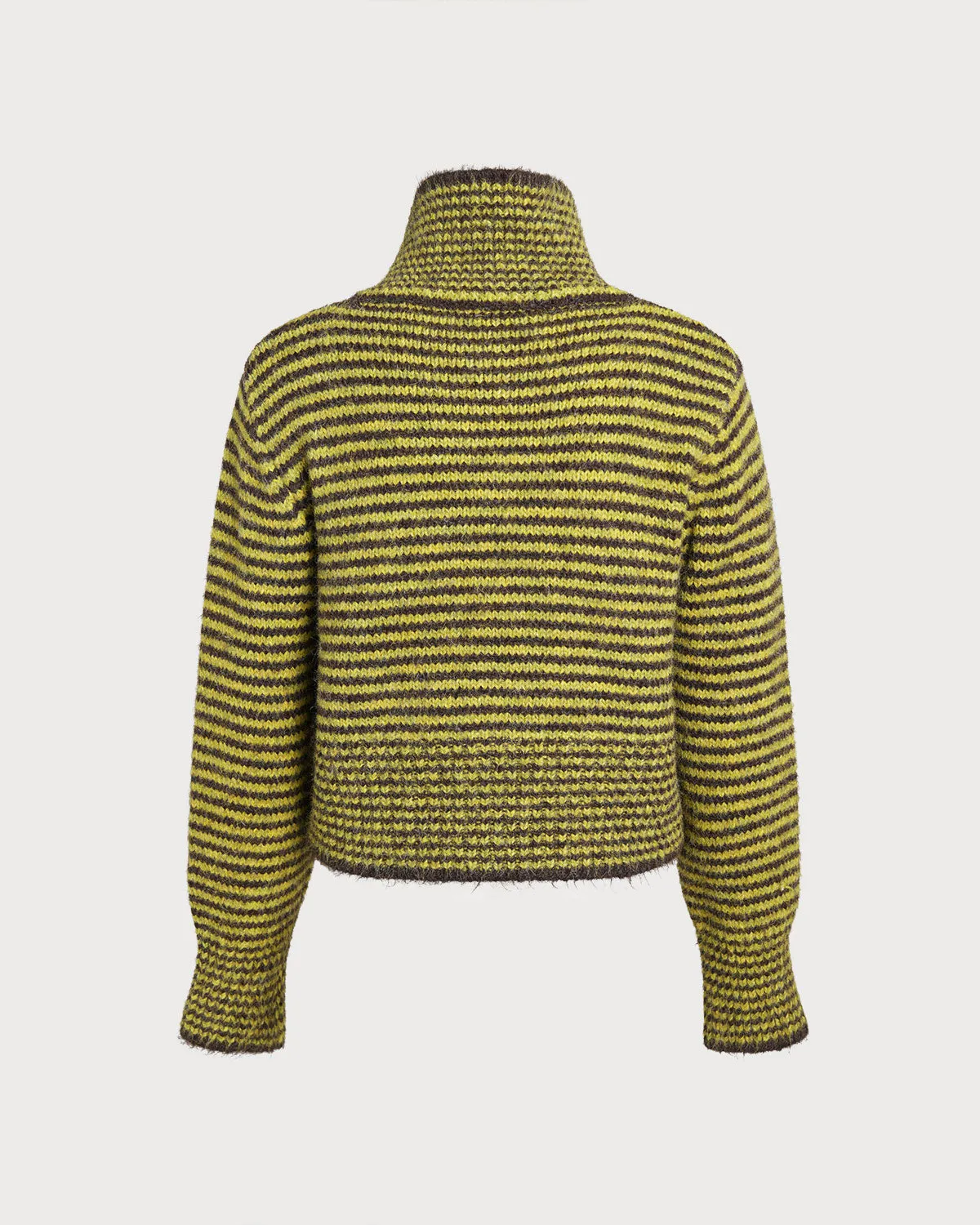 Green Striped Turtle Knit Cardigan sold by rihoas product image thumbnail 2