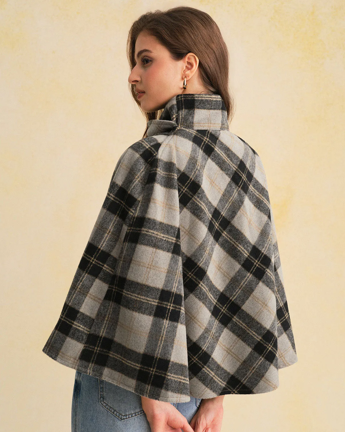 Coffee Plaid Turtle Coat sold by rihoas product image thumbnail 3
