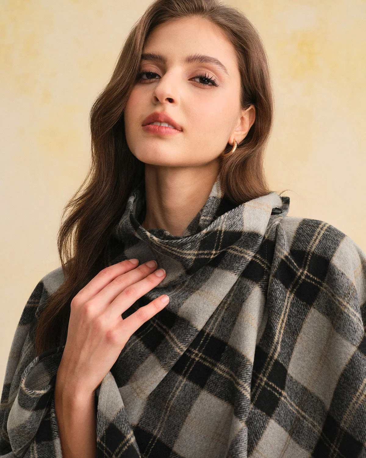 Coffee Plaid Turtle Coat sold by rihoas product image thumbnail 2