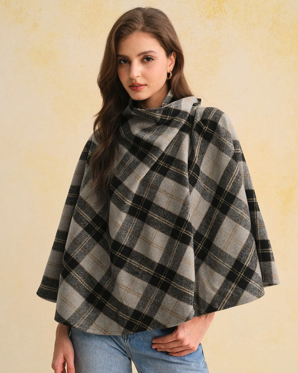 Coffee Plaid Turtle Coat sold by rihoas