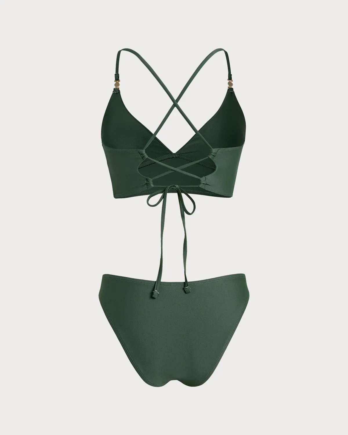 Green X Cross Tankini Set sold by rihoas product image thumbnail 2