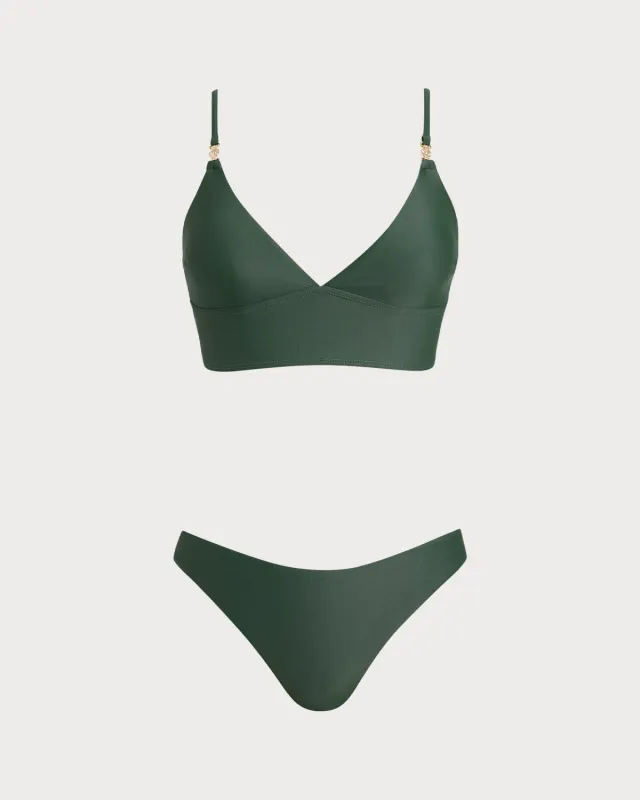 Green X Cross Tankini Set sold by rihoas