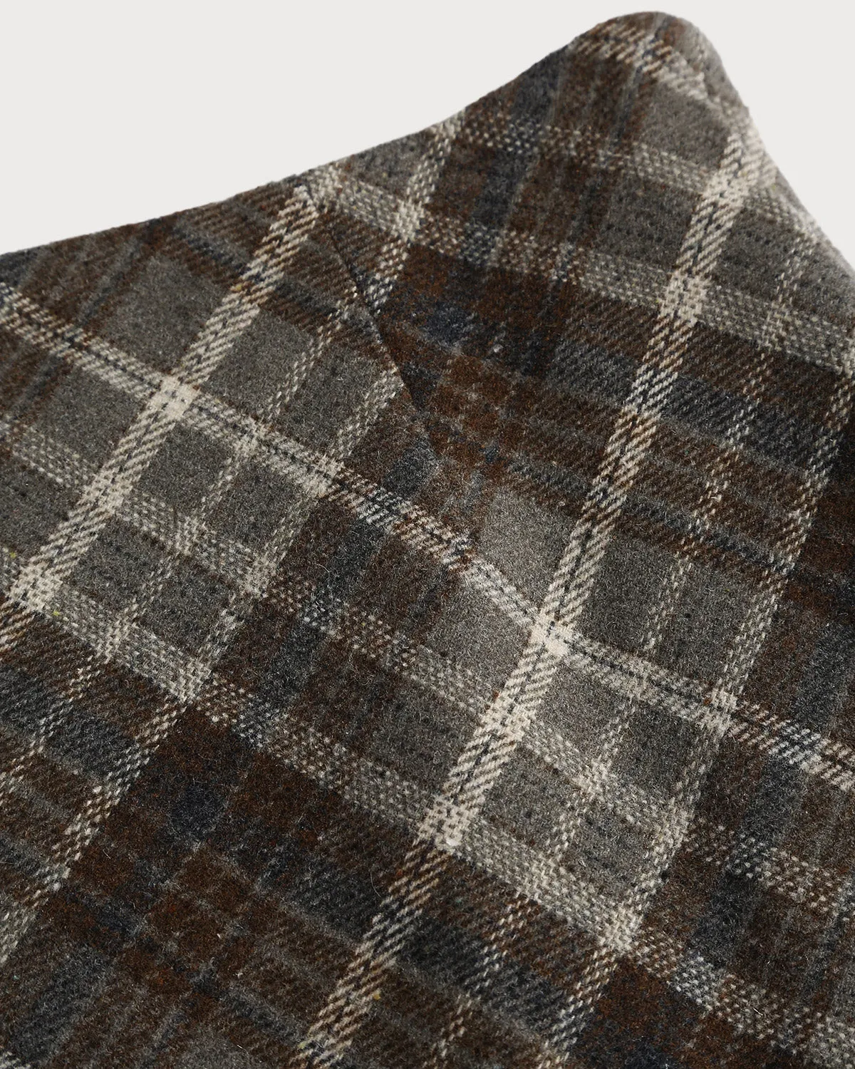 Brown Plaid A-Line Casual Mini Skirt sold by rihoas product image thumbnail 2