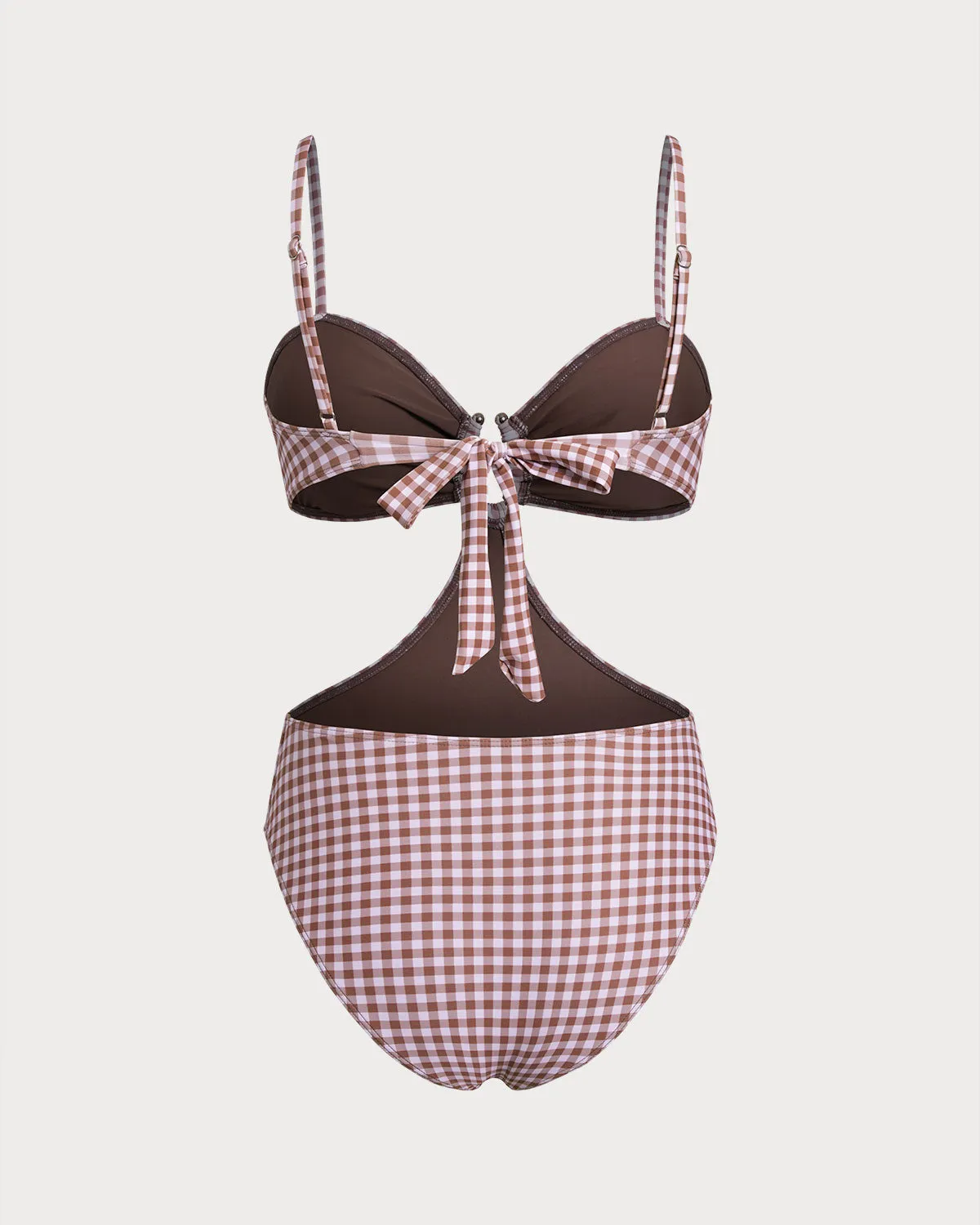Coffee Plaid One Piece sold by rihoas product image thumbnail 2
