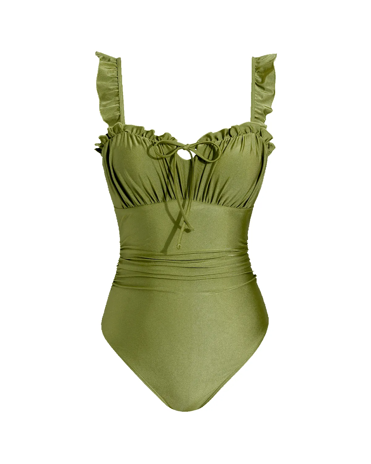 Green Ruched Bralette One-Piece sold by rihoas product image thumbnail 4