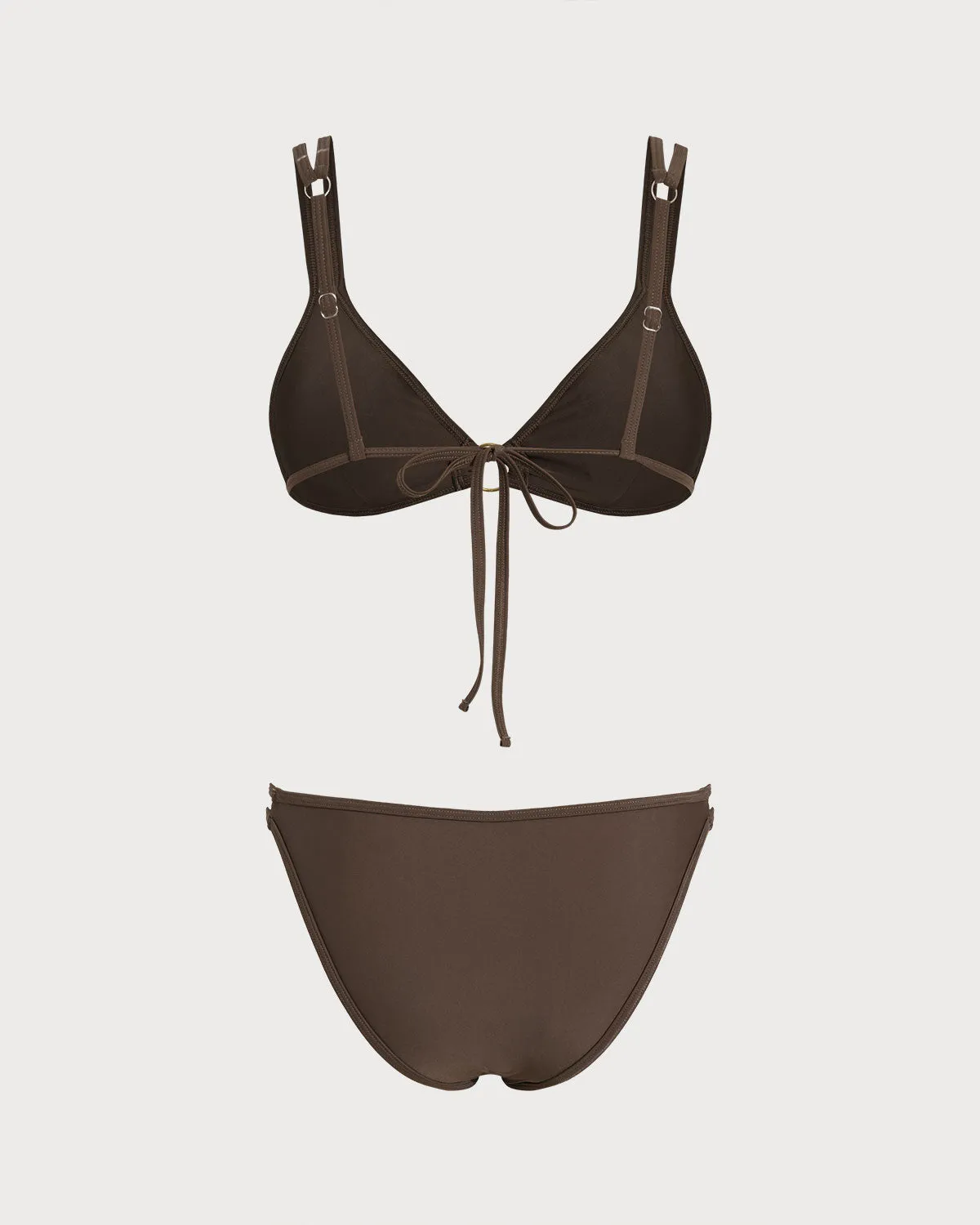 Coffee Triangle O-Ring Bikini Set sold by rihoas product image thumbnail 2