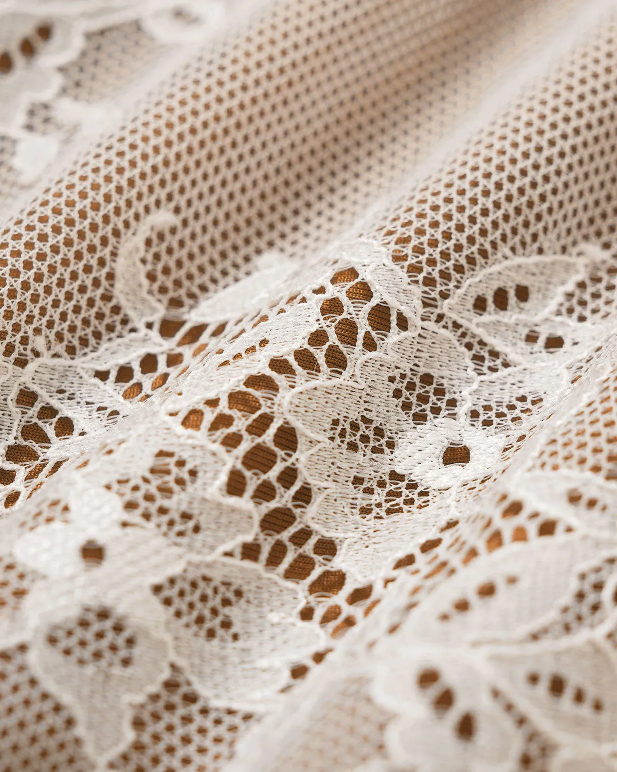 Off White V Neck Lace Tee sold by rihoas product image thumbnail 3