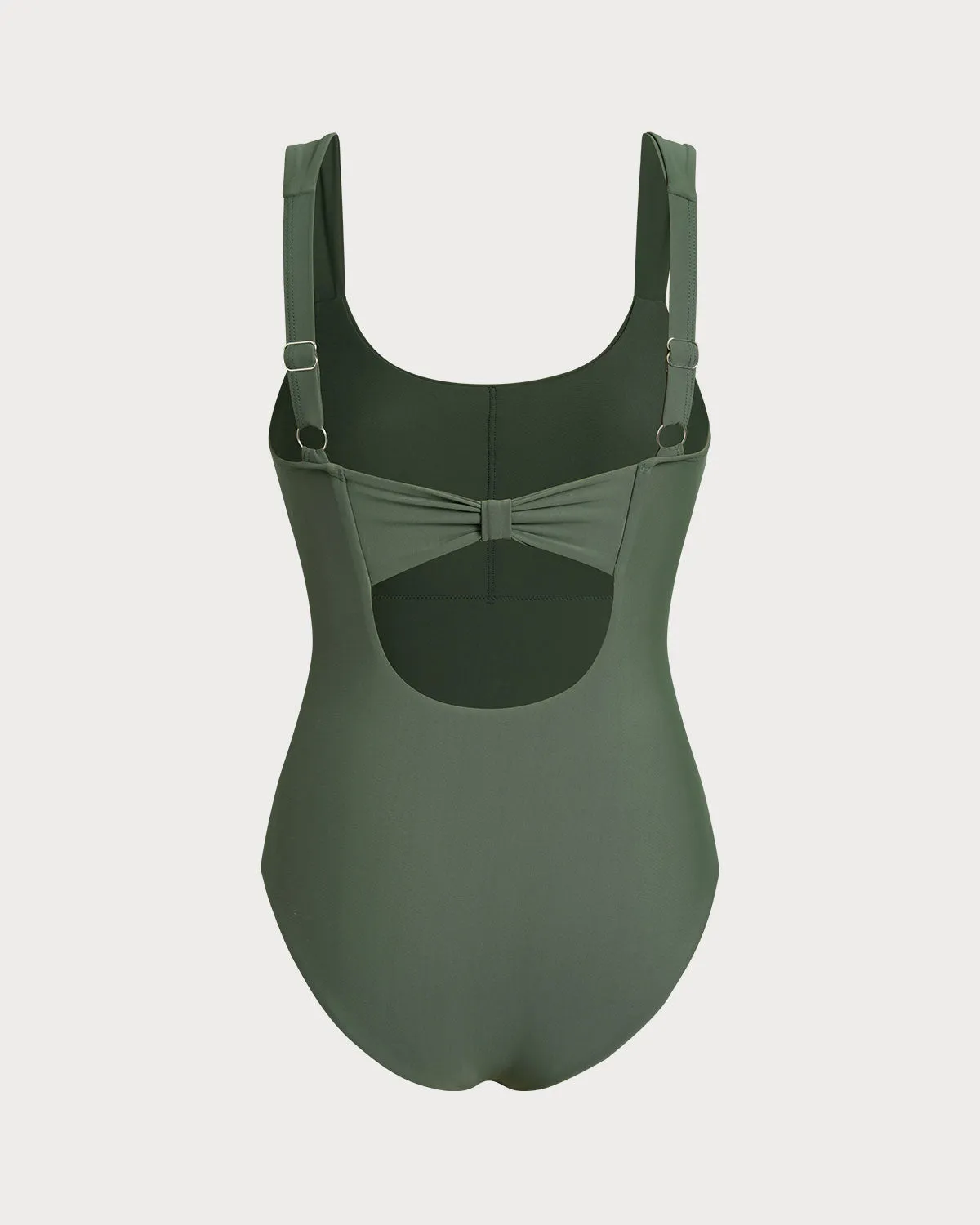 Green U Neck Tummy Control One-Piece sold by rihoas product image thumbnail 2
