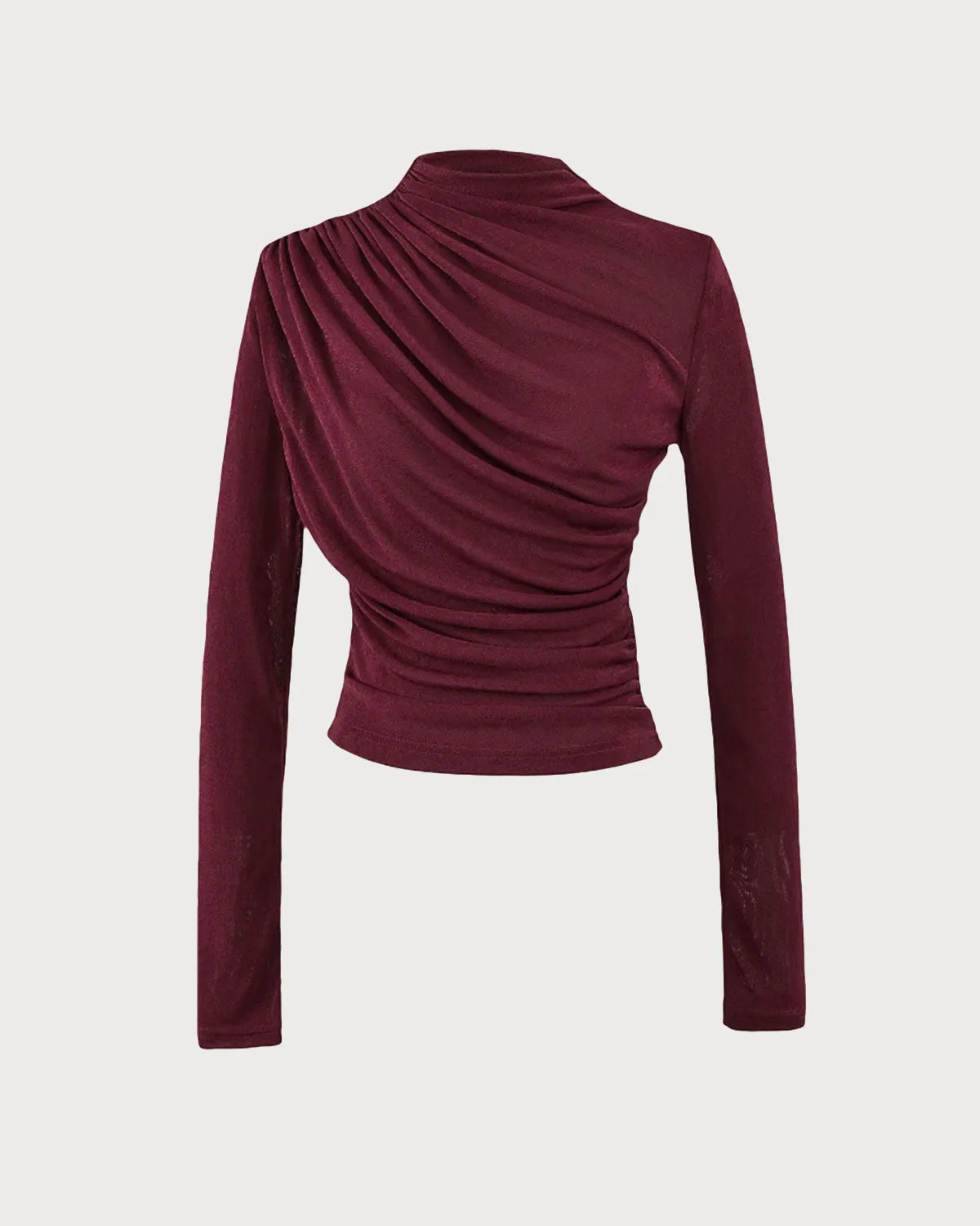 Wine Red Ruched Turtle Tee sold by rihoas