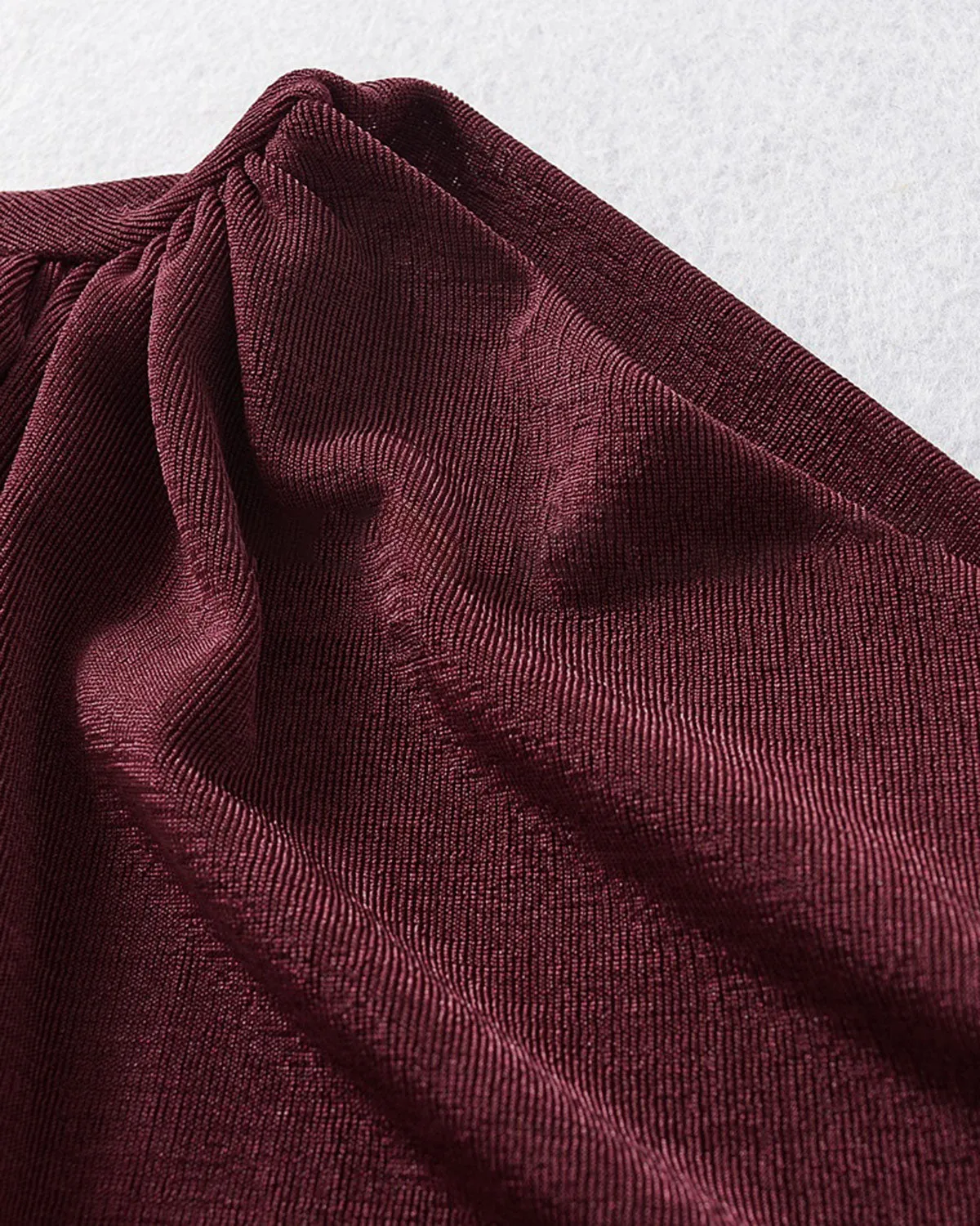 Wine Red Ruched Turtle Tee sold by rihoas product image thumbnail 3