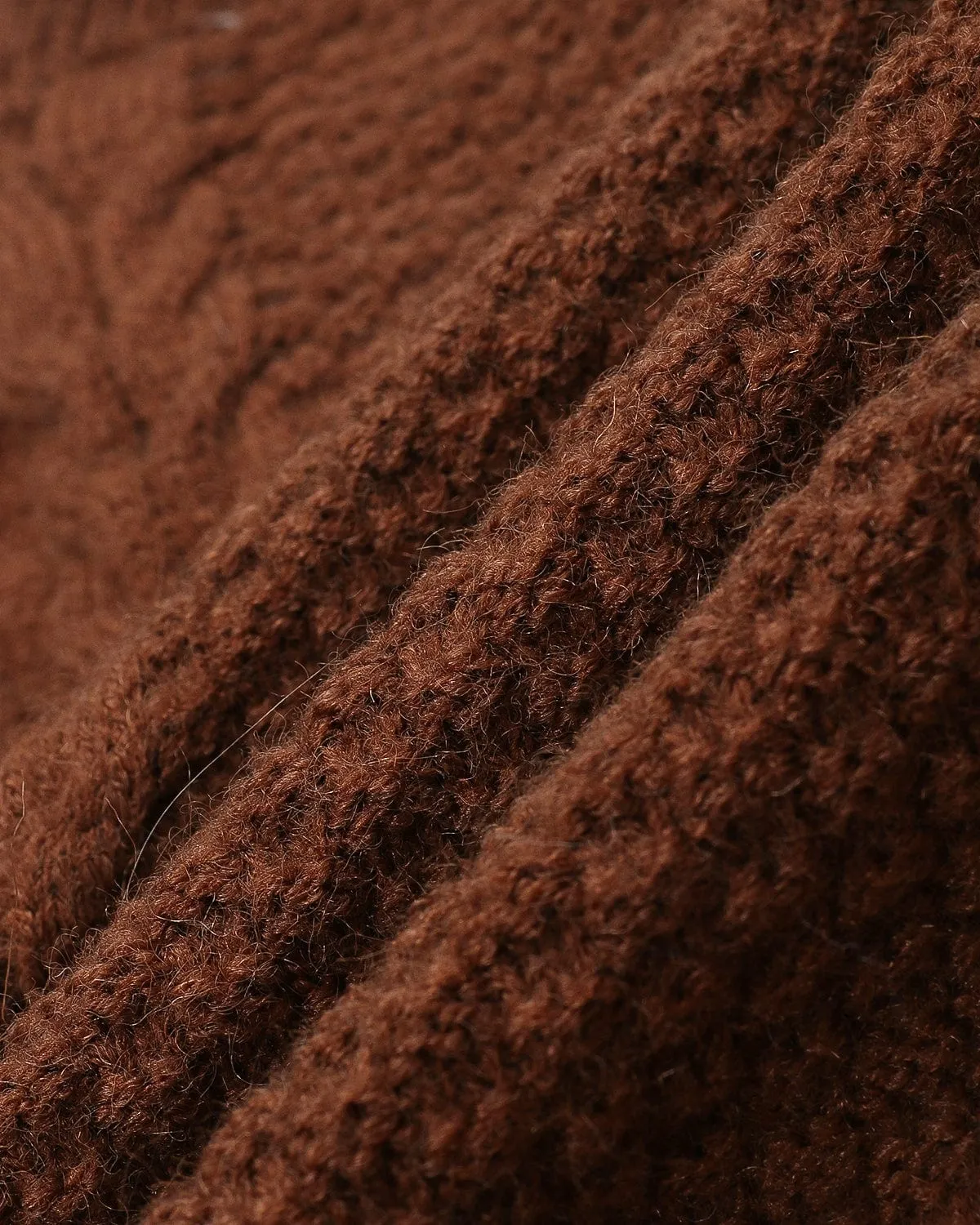 The Coffee Cutout Shoulder Woolen Knit Top sold by rihoas product image thumbnail 2