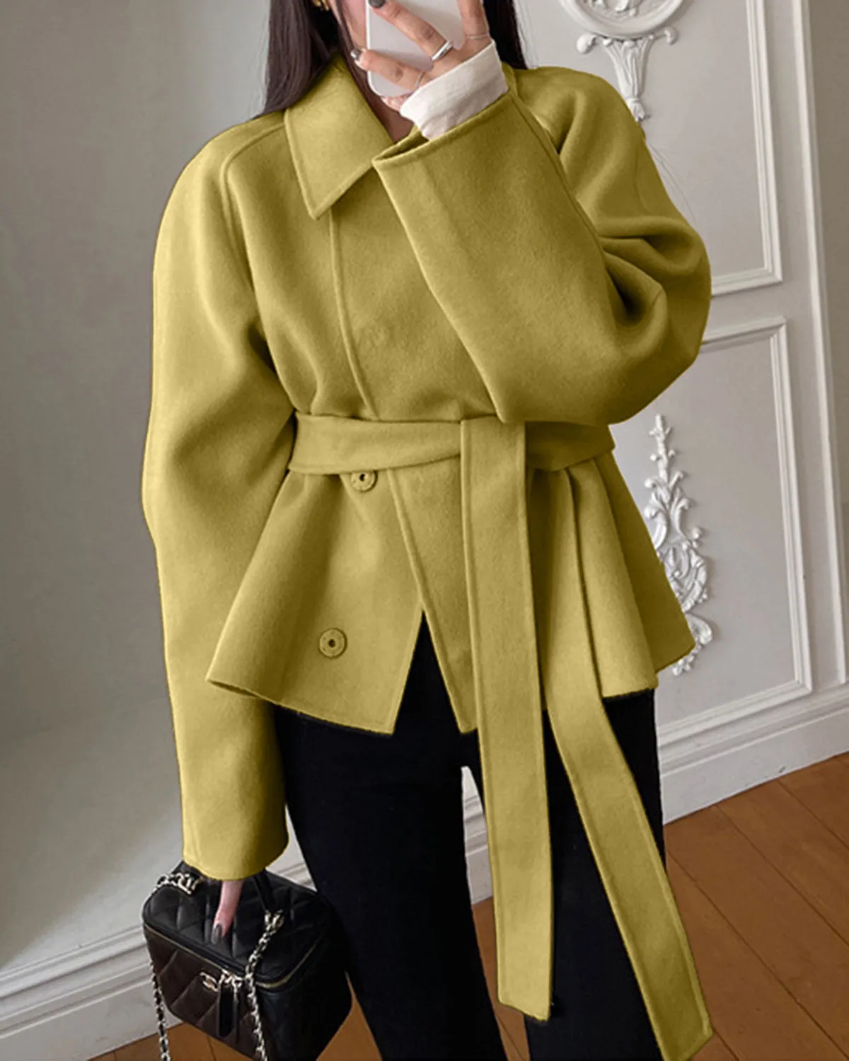 Yellow Belted Jacket sold by rihoas product image thumbnail 2